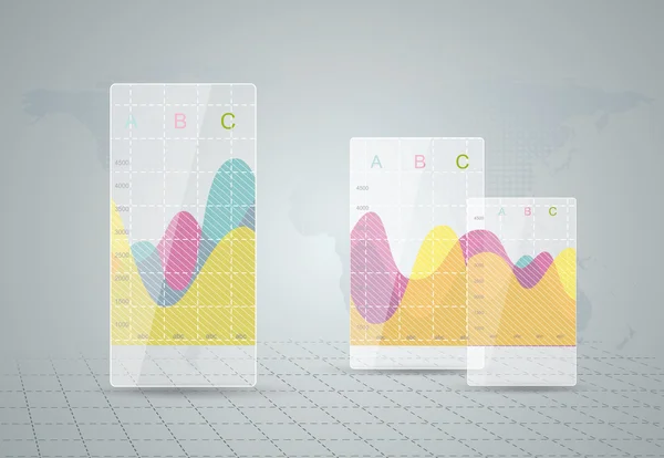 Plantilla de diseño infográfico con mapa del mundo — Vector de stock