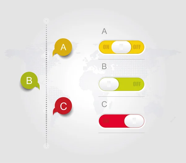 Infographic formgivningsmall med världskarta — Stock vektor