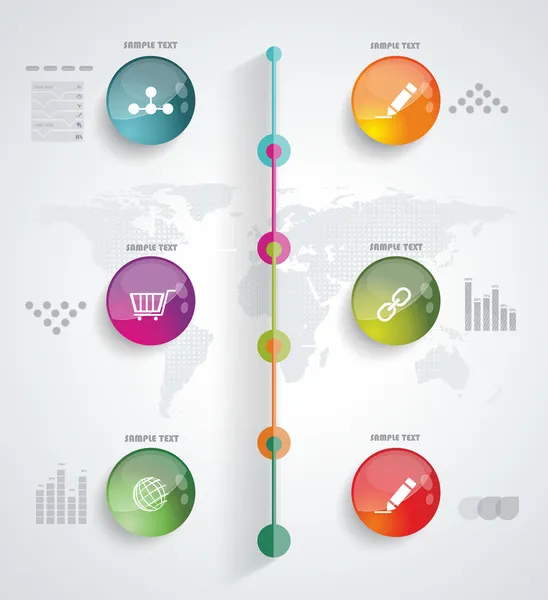 Cronología de la infografía. plantilla de diseño vectorial . — Archivo Imágenes Vectoriales