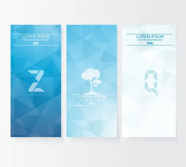 Capa abstrata fundo azul, conjunto de banners vetoriais . —  Vetores de Stock