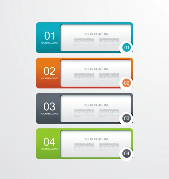 Papel numerado banners .Trendy modelo de design — Vetor de Stock