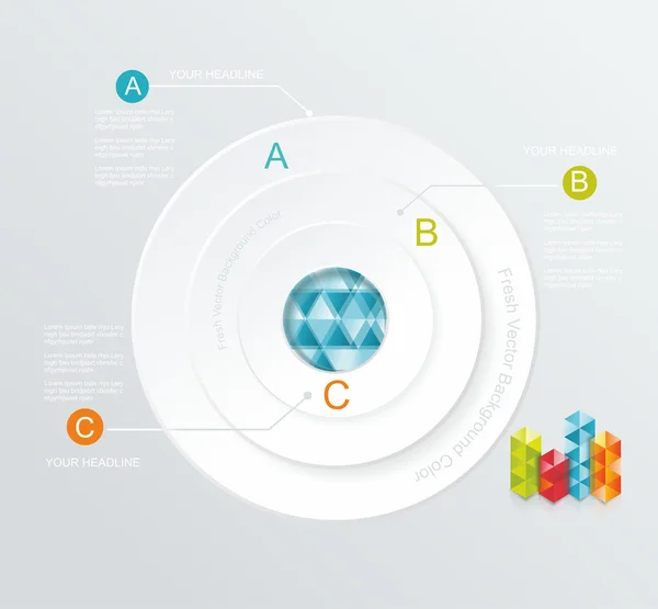 Style de cercle d'infographie d'affaires . — Image vectorielle