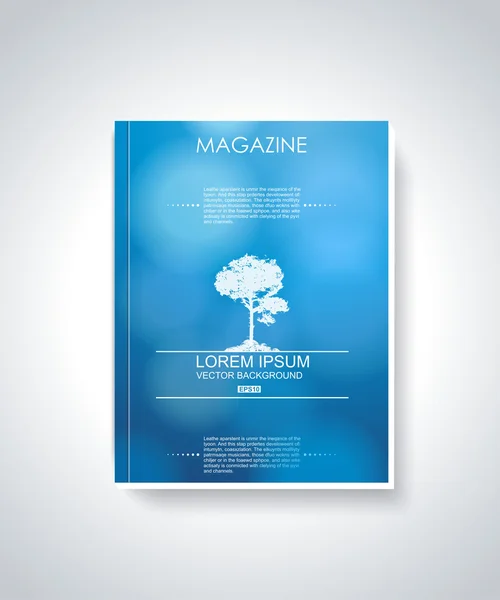 Magazine cover layout design vector — Stock Vector