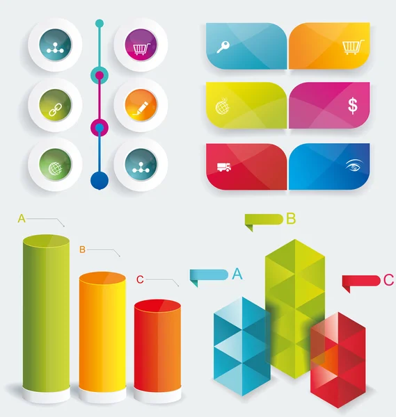 Set de diseño infográfico . — Archivo Imágenes Vectoriales