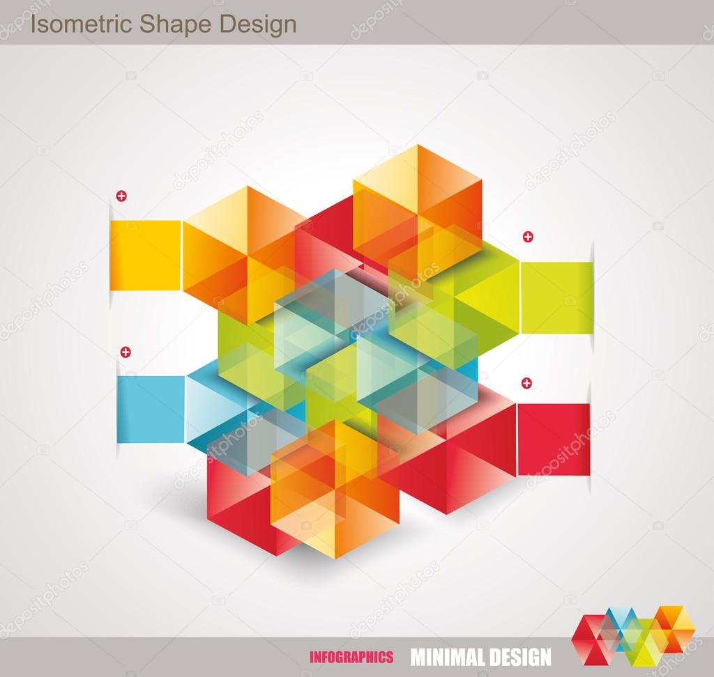 Modern Design template isometric style.