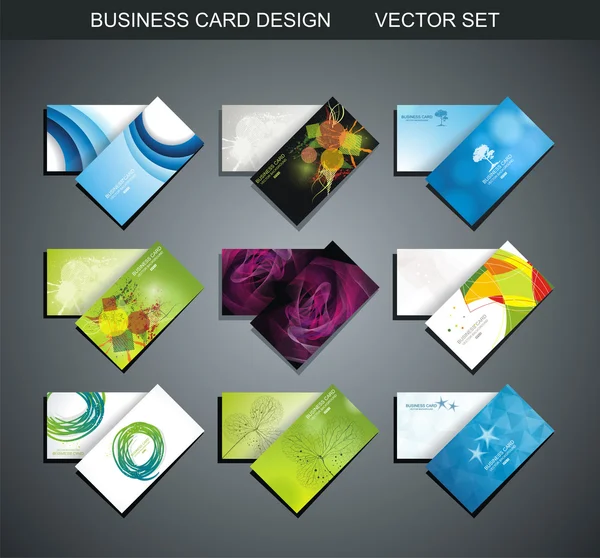 Varios Conjunto de tarjetas de visita — Vector de stock