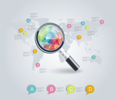 Biçimlendirilmiş bir haritada büyüteç