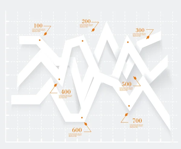 Soyut 3d dijital illüstrasyon Infographic. Origami stil. — Stok Vektör