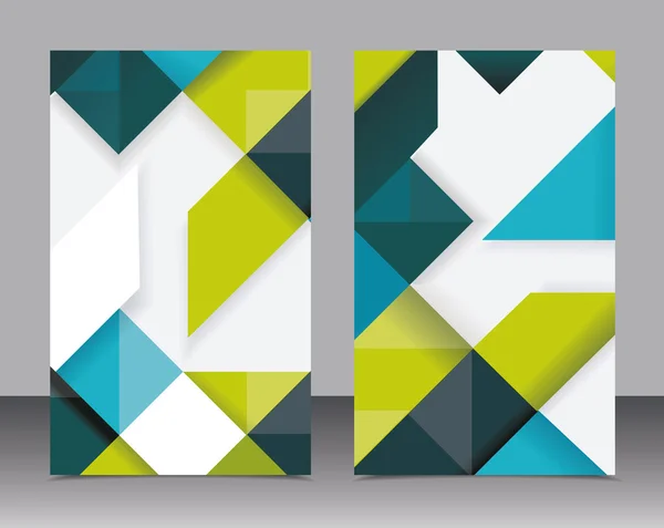 キューブと矢印の要素とベクトルパンフレットテンプレートのデザイン. — ストックベクタ