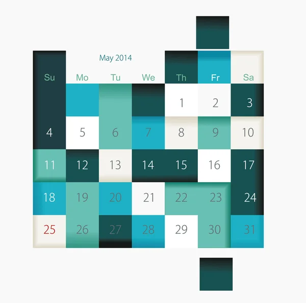 Calendário para agendar mensal, planejador conveniente —  Vetores de Stock