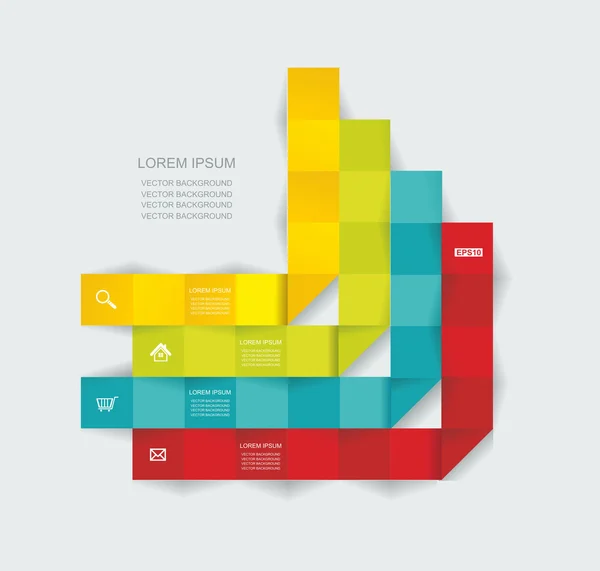 Moderne Spirale Infografik Optionen Banner. Vektorillustration. — Stockvektor