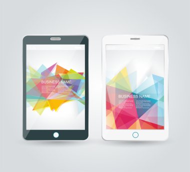 Akıllı telefon, cep telefonu izole edilmiş, gerçekçi vektör çizimi