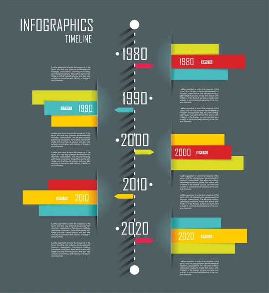 Conjunto de infografías modernas. Diseño de diagrama y línea de tiempo. Vector — Vector de stock