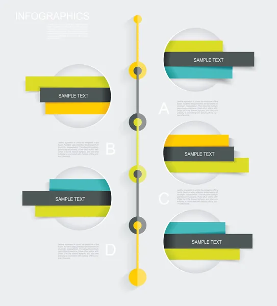 Σύγχρονη infographics σύνολο. σχεδίαση γραμμής διαγράμματος και χρόνο. — Διανυσματικό Αρχείο