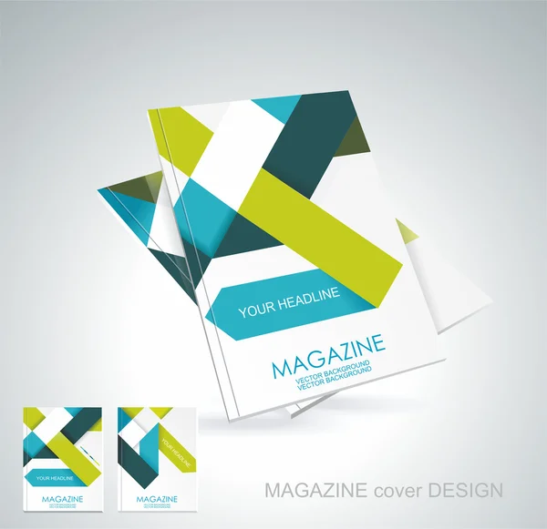 Diseño de plantilla de revista o folleto — Archivo Imágenes Vectoriales
