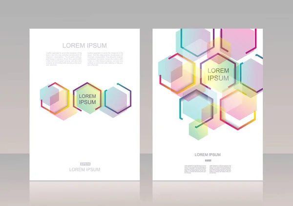 Vector Brochure Template Design Abstract Transparent Cells — Stock Vector