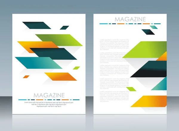 Vector Broschüre Template Design Mit Geometrischen Elementen — Stockvektor