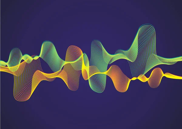 Wellenförmige Linien Wirbeln Zeitraffer Hintergrund Mit Farbton Welle Aus Dem — Stockvektor