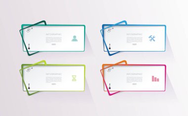 Web Afişleri Tasarımı. İş akışı düzeni, diyagram, sayı seçenekleri, adım seçenekleri, web tasarımı, pankart şablonu, bilgi, zaman çizelgesi için kullanılabilir.