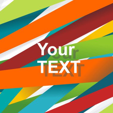 Kurdele ve bayrak devriyesi. Vektör soyut arkaplanı.