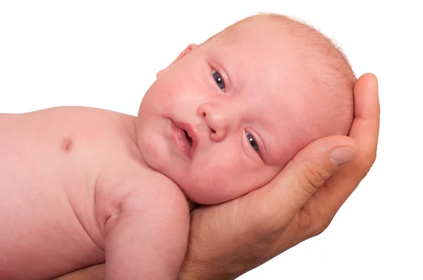Новорожденный лежал на руке — стоковое фото