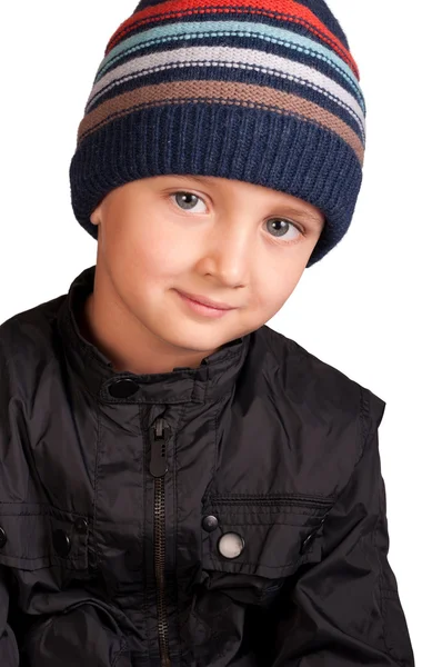 Portrait of little boy in hat — Stock Photo, Image