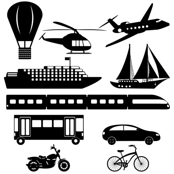 Zbiór ikon transportu — Wektor stockowy