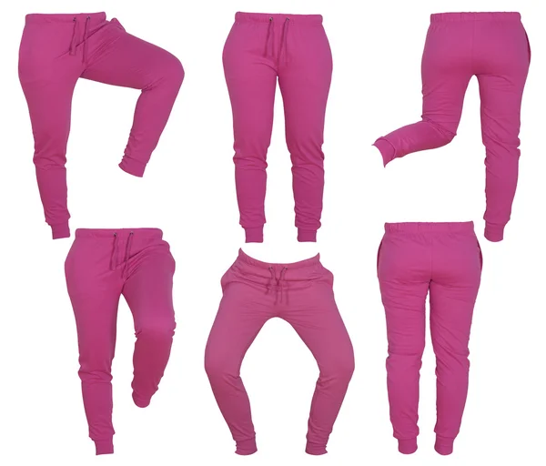 Colagem de calças rosa das mulheres — Fotografia de Stock