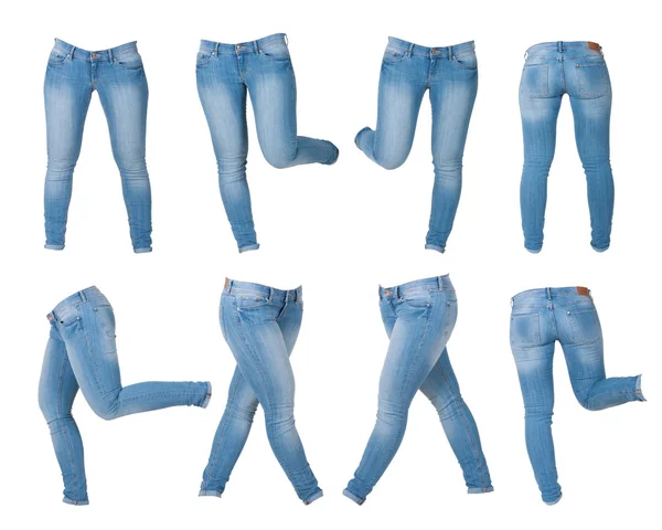 Collage of women's jeans — Stock Photo, Image