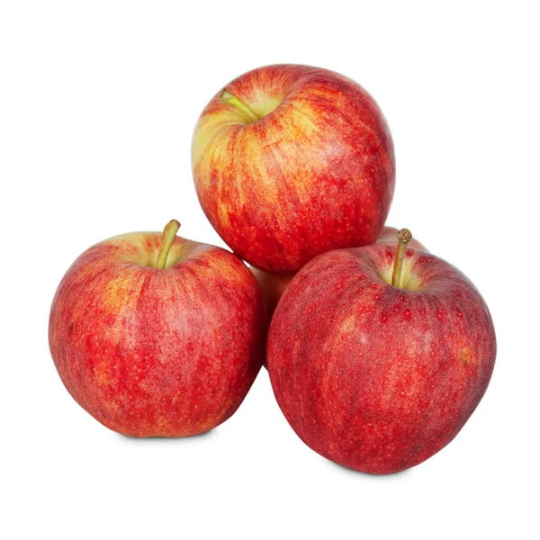 Montón Manzanas Rojas Aisladas Sobre Fondo Blanco —  Fotos de Stock