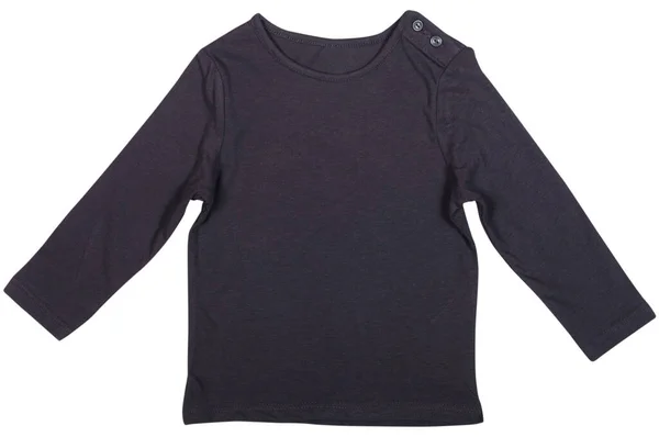 Gray Long Sleeve Shirt Child Isolated White — 图库照片