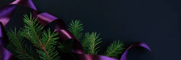Ευτυχισμένο το νέο έτος και Καλά Χριστούγεννα. Ιστορικό των κλαδιών χριστουγεννιάτικων δέντρων. — Φωτογραφία Αρχείου