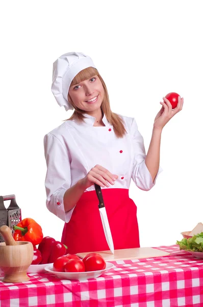 Atraktivní žena, vaření — Stock fotografie