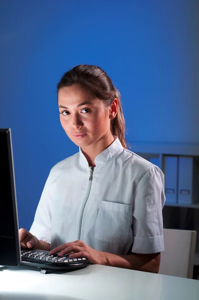 Office work at night — Stock Photo, Image