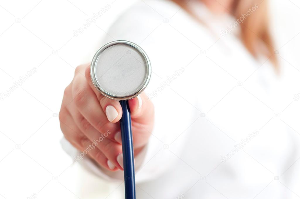 Doctor Hand Held Stethoscope Closeup