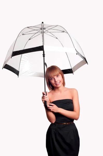 Woman holding umbrella — Stock Photo, Image