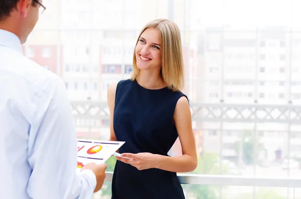 Business man and business woman — Stock Photo, Image