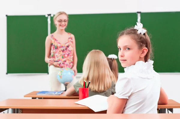 Portrait of the girl in the class — Stock Photo, Image