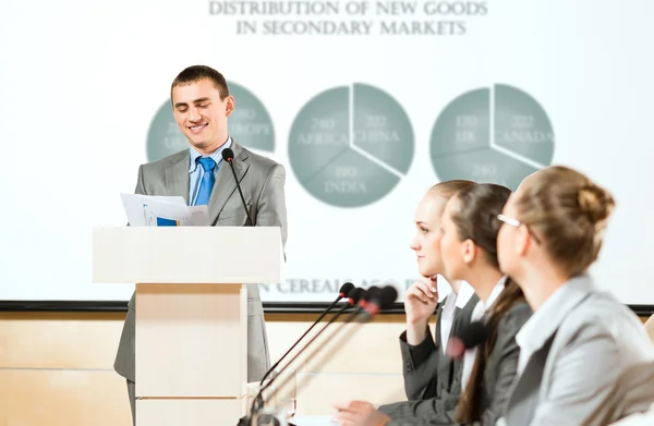 Male speaker — Stock Photo, Image