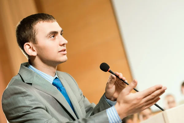 Male speaker — Stock Photo, Image