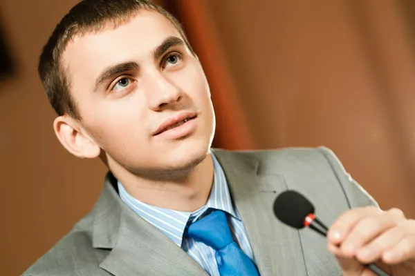 Male speaker — Stock Photo, Image