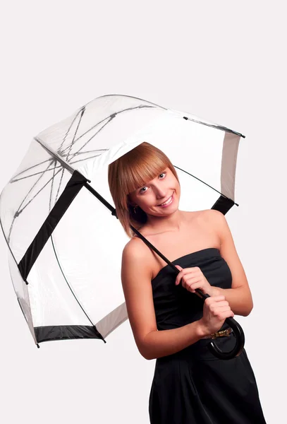 Parapluie femme exploitation — Photo