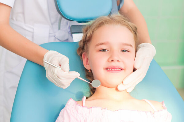 Girl visiting dentists, visit the dentist