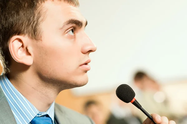 Male speaker — Stock Photo, Image