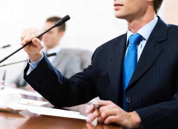 Businessman on the meeting — Stock Photo, Image