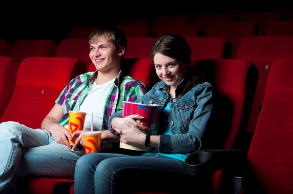 Couple in cinema — Stock Photo, Image