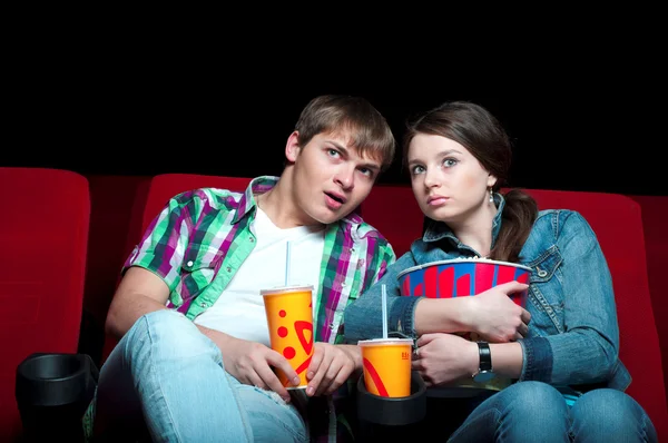 Couple in cinema — Stock Photo, Image