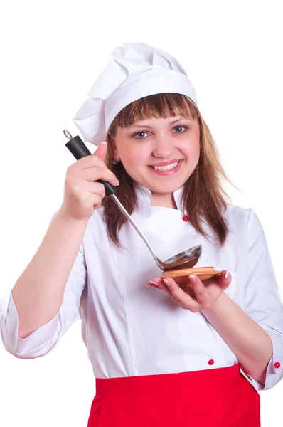 Mujer atractiva cocinando —  Fotos de Stock