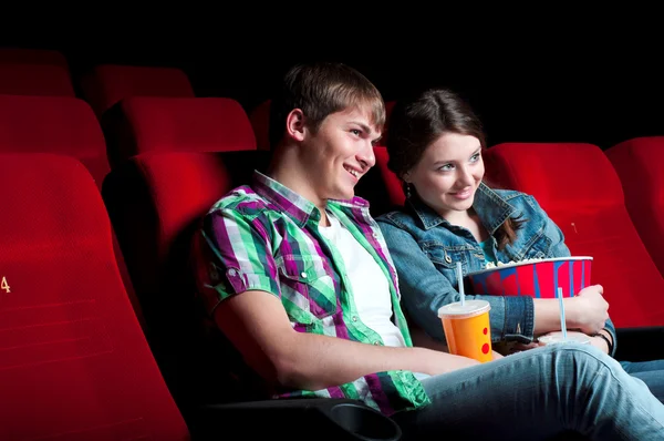 Couple in cinema — Stock Photo, Image