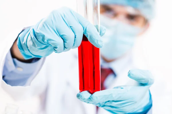 Cientista que trabalha no laboratório — Fotografia de Stock